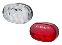 Cordo Lyssett LED Batterier - R&oslash;d/Hvit