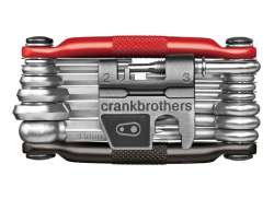 Crankbrothers Multi-Verkt&oslash;y 19-Deler Aluminium - Svart/R&oslash;d