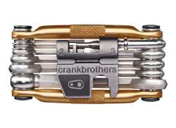 Crankbrothers Multi-Verkt&oslash;y Hi-Ten St&aring;l 17 Deler - Gull
