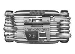 Crankbrothers Multi-Verkt&oslash;y Hi-Ten St&aring;l 17 Deler - S&oslash;lv