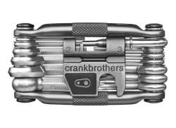 Crankbrothers Multi-Verkt&oslash;y Hi-Ten St&aring;l 19 Deler - S&oslash;lv