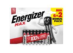 Energizer Maks. Batterier AAA LR03 - S&oslash;lv (8)