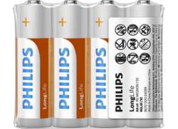 Philips Longlife AA R6 Batterier - Eske 12 x 4