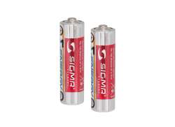 Sigma Aura 25 Batterier AA - R&oslash;d/S&oslash;lv (2)