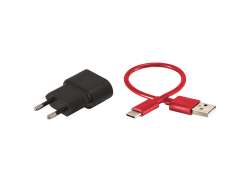 Sigma USB Lader Inkl.. USB-C Hurtiglader Buster 1100/HL -  Svart/R