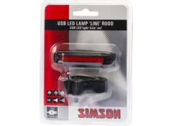 Simson Line Baklys 20 LED USB - Svart