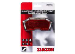 Simson Tunell Baklys LED Batterier - Transparent