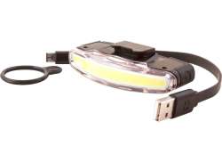 Spanninga Arco Frontlys LED Batteri USB - Svart