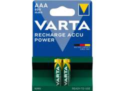 Varta AAA Batteri Oppladbar - Gr&oslash;nn/Gul (2)