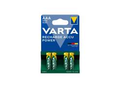 Varta R03 Batterier AAA Oppladbar 1000mAh - Gr&oslash;nn (4)
