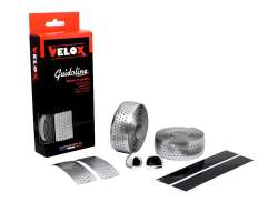 Velox Stuurtape Sett Perforert Glans Metallisk 2.5mm - S&oslash;lv